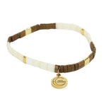 Love Bronze Tort Cream Charm Bracelet
