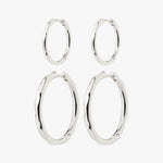 Eve Hoop 2-in-1 Set Silver-Plated Earrings ACC Jewellery Pilgrim   