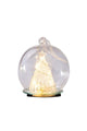 Glass White Clear 10cm Light Up Tree Globe