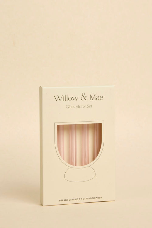 pink glass straw