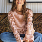 Paloma Cinnamon Pink Stripe LS Cotton Tee