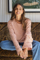 Paloma Cinnamon Pink Stripe LS Cotton Tee