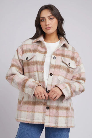 Nina Pink Check Shacket WW Jacket All About Eve   