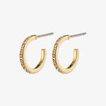 Roberta Pi Gold Plated Crystal 12mm Earrings