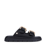 Toledo Black Double Buckle Slide