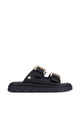 Toledo Black Double Buckle Slide