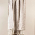 Casa Oatmeal Fringed 130x180cm Merino Throw HW Throws Baya   