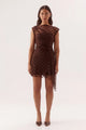 Blyth Chocolate Spot Sleeveless Mini Dress