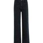 Zoey Black Petite High Rise Wide Leg Pocket Jean
