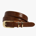 brown leather belt