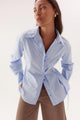 Blume Blue Adjustable Side Detail LS Shirt