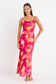 Lavish Party Pink Tie Back Slip Dress