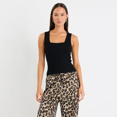 Townie Animal Satin Tape Side Elastic Waist Pants - Animal Satin / 10