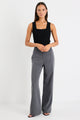 Zoey Charcoal Tailored High Rise Wide Leg Pocket Pants