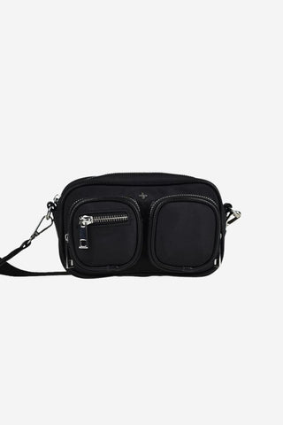 Lala Black Nylon Multi Pocket Silver Hardware Crossbody Bag ACC Bags - All, incl Phone Bags Peta + Jain   