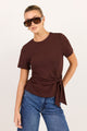 Loop Chocolate Knot Front Short Sleeve Tee