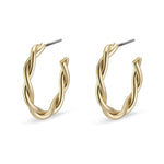 Naja Pi Gold Twisted Small Hoop Earrings