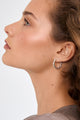 Naja Pi Silver Twisted Small Hoop Earrings