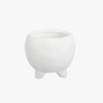 Mabel White 16x14cm with Feet Planter Pot HW Planters, Foliage, Artificial Flowers Habitat 101   