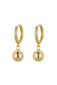 Orb Gold Plated Hoop Earrings