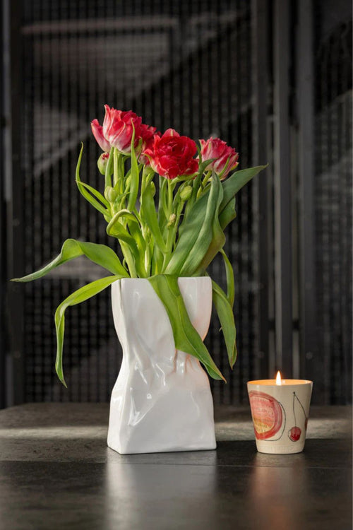 candle and flowers