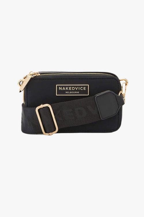 The Lexie Gold Hardware Black Nylon Bag ACC Bags - All, incl Phone Bags Nakedvice   