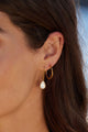 Mira Mother Of Pearl Teardrop Gold Hook Earrings