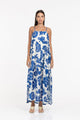 Carmen Cobalt Floral Print Strappy Maxi Dress