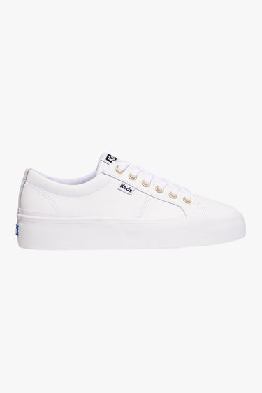 Jump Kick Duo White Leather Low Sneaker ACC Shoes - Sneakers Keds   
