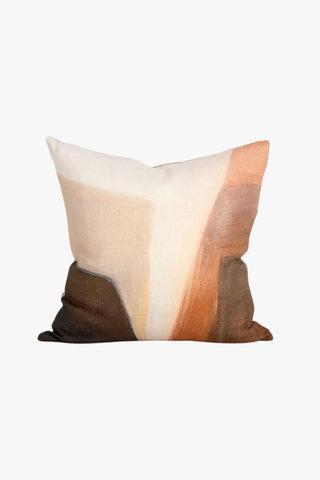 Amelie Cream Terracotta Abstract Feather Inner 50x50cm Cushion