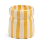 yellow striped candle