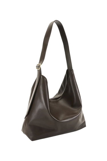 Sisa Chocolate Shine Slouch Shoulder Bag