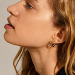 Roberta Pi Gold Plated Crystal 12mm Earrings