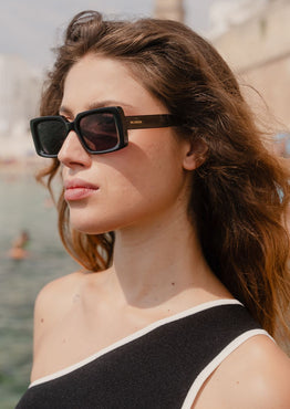 Manhattan Black Square Sunglasses