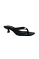 Spirit Black Vegan Leather Low Thong Heel