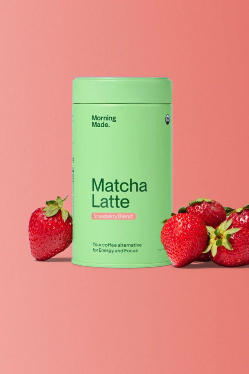 morning made strawberry matcha
