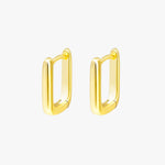 Marle Rectangle Gold Hoop Earrings ACC Jewellery Silver Linings   