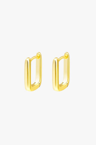 Marle Rectangle Gold Hoop Earrings ACC Jewellery Silver Linings   