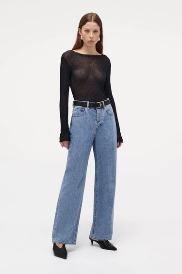 Coco Milano Blue High Relaxed Straight Jean