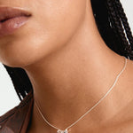 Cassian Recycled Silver Plated Bow Necklace