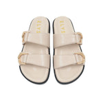 Bone coloured slides with gold detailing