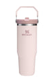 The IceFlow Rose Quartz Flip Straw 30oz Tumbler