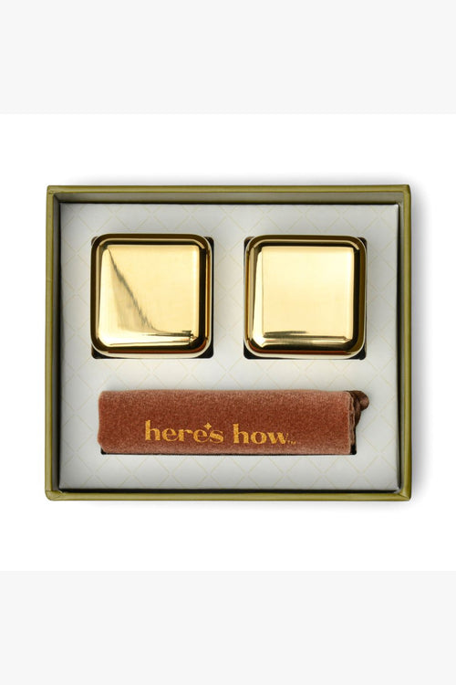 gold cocktail chiller cubes