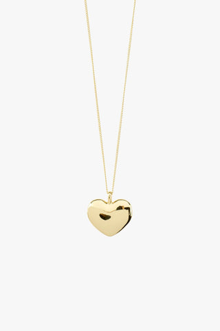 Sophia Recycled Heart Pendant Gold Plated Necklace ACC Jewellery Pilgrim   