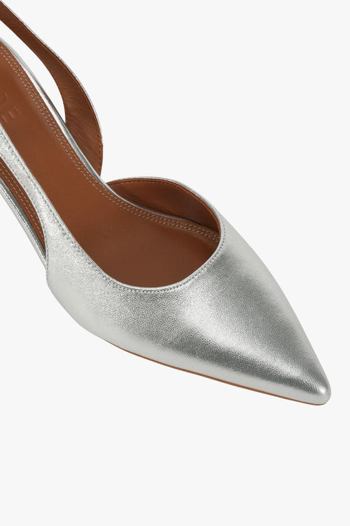 silver kitten heel