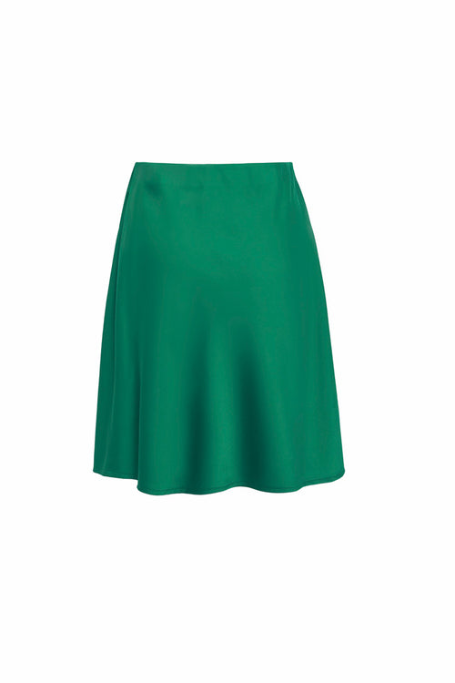 Tipsy Palm Green Satin Bias Mini Skirt WW Skirt Georgia Mae   