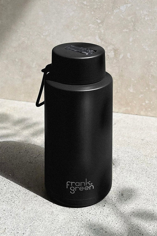 Ceramic Reusable Black 1ltr Bottle HW Drink Bottles, Coolers, Takeaway Cups Frank Green   