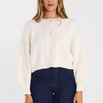 Flourish Milky Bar Cable Knit Cardigan