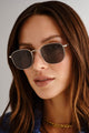 Neptune Deux Gold Round Metal Sunglasses