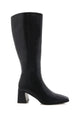 Verneta Black Knee High Mid Heel Boot